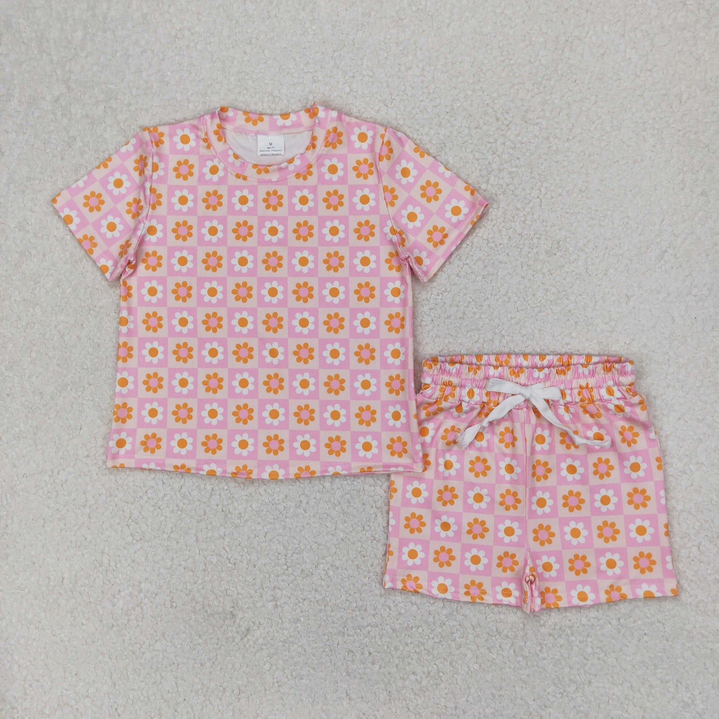 Sibling Baby Girls Short Sleeve Top Shorts Summer Clothes Sets