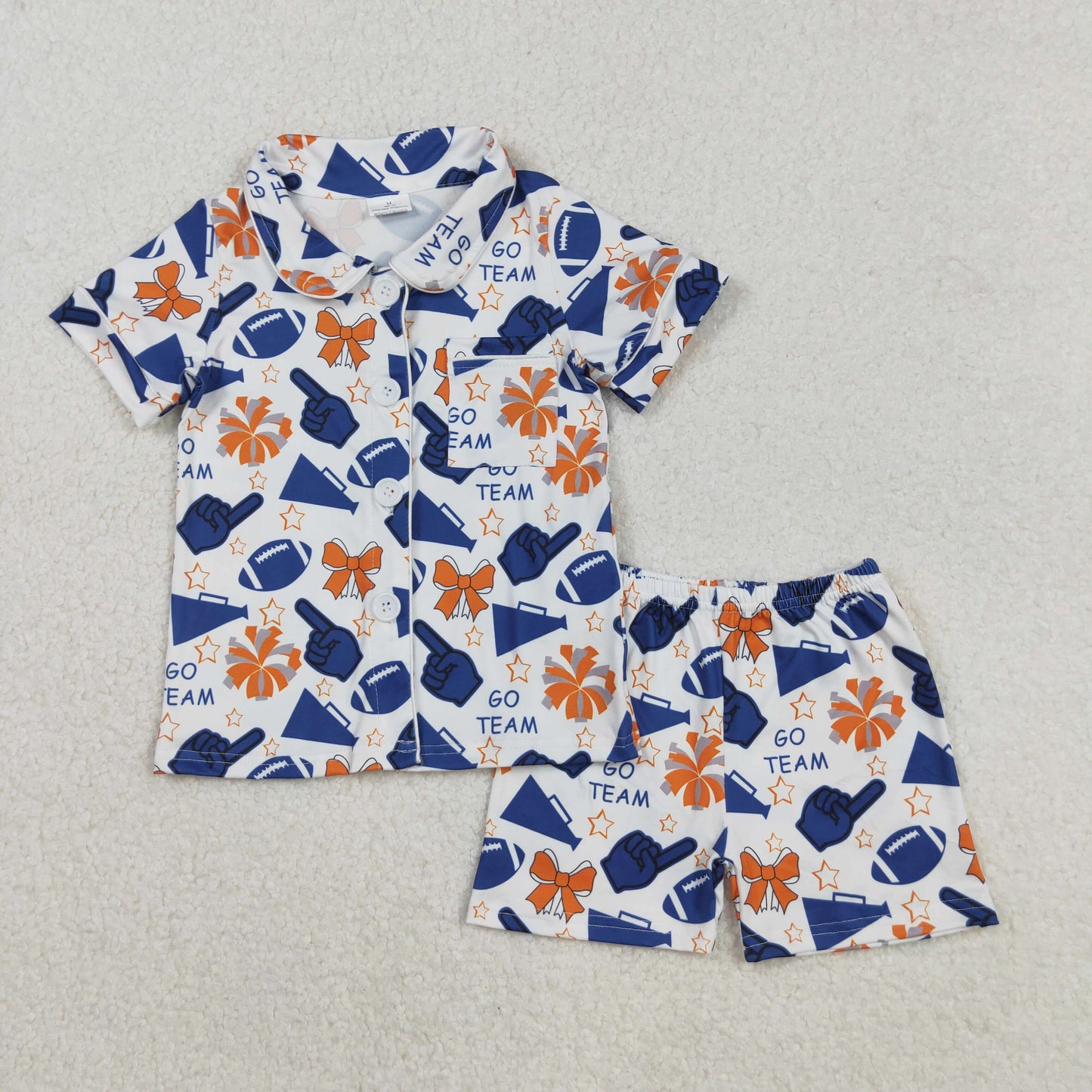 Sibling Baby Girls Go Team Football Cheer Bows Skorts Yoga Active Set Pajamas Sets