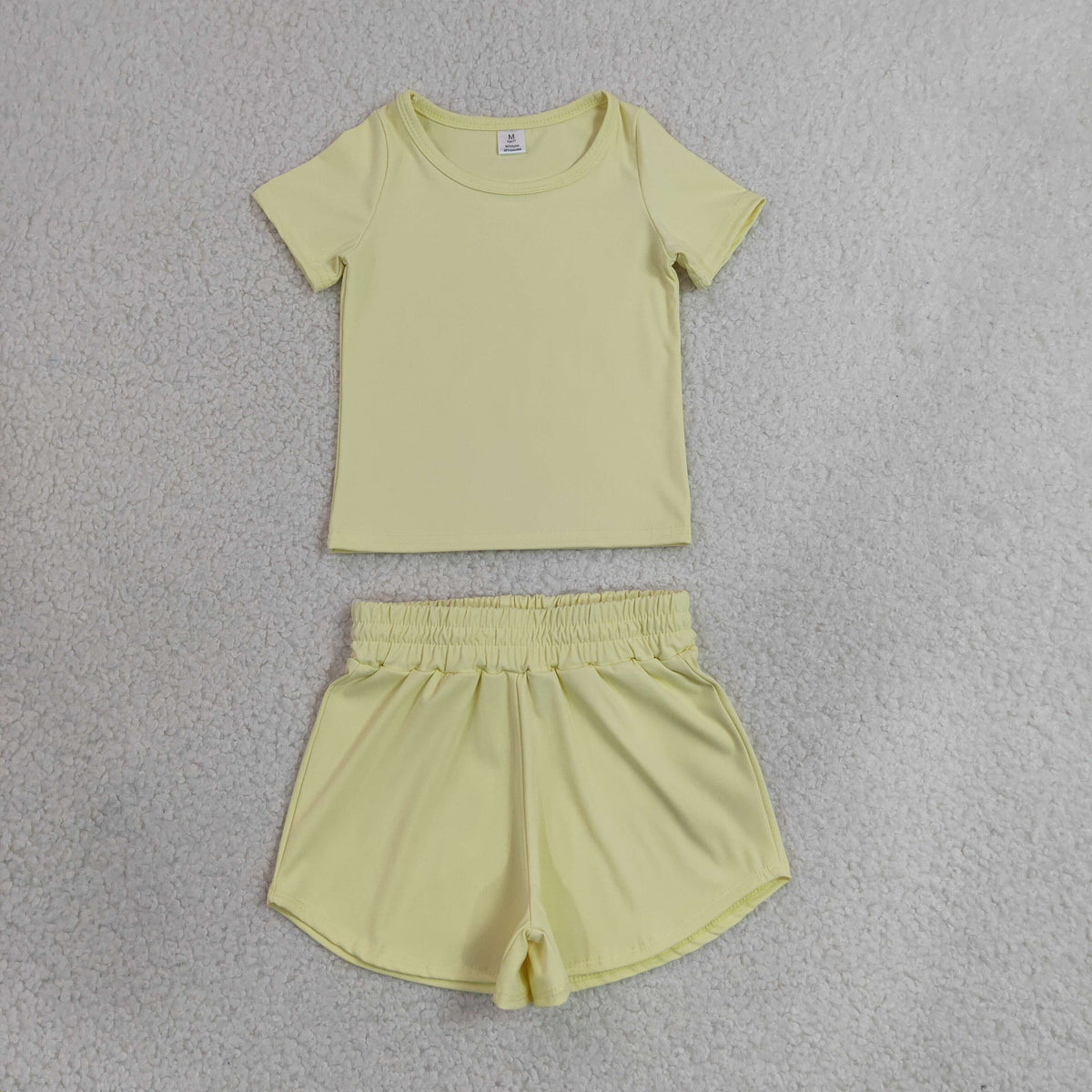 Sibling Baby Girls Colorful Short Sleeve Shirt Top Sport Short Yoga Active Clothes Sets