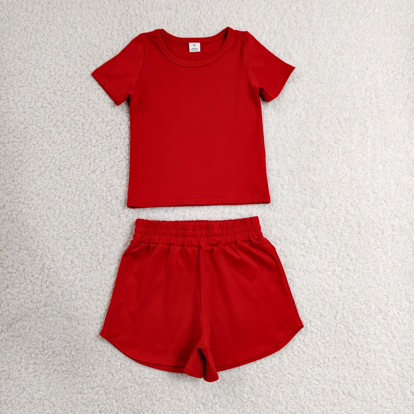Sibling Baby Girls Colorful Short Sleeve Shirt Top Sport Short Yoga Active Clothes Sets