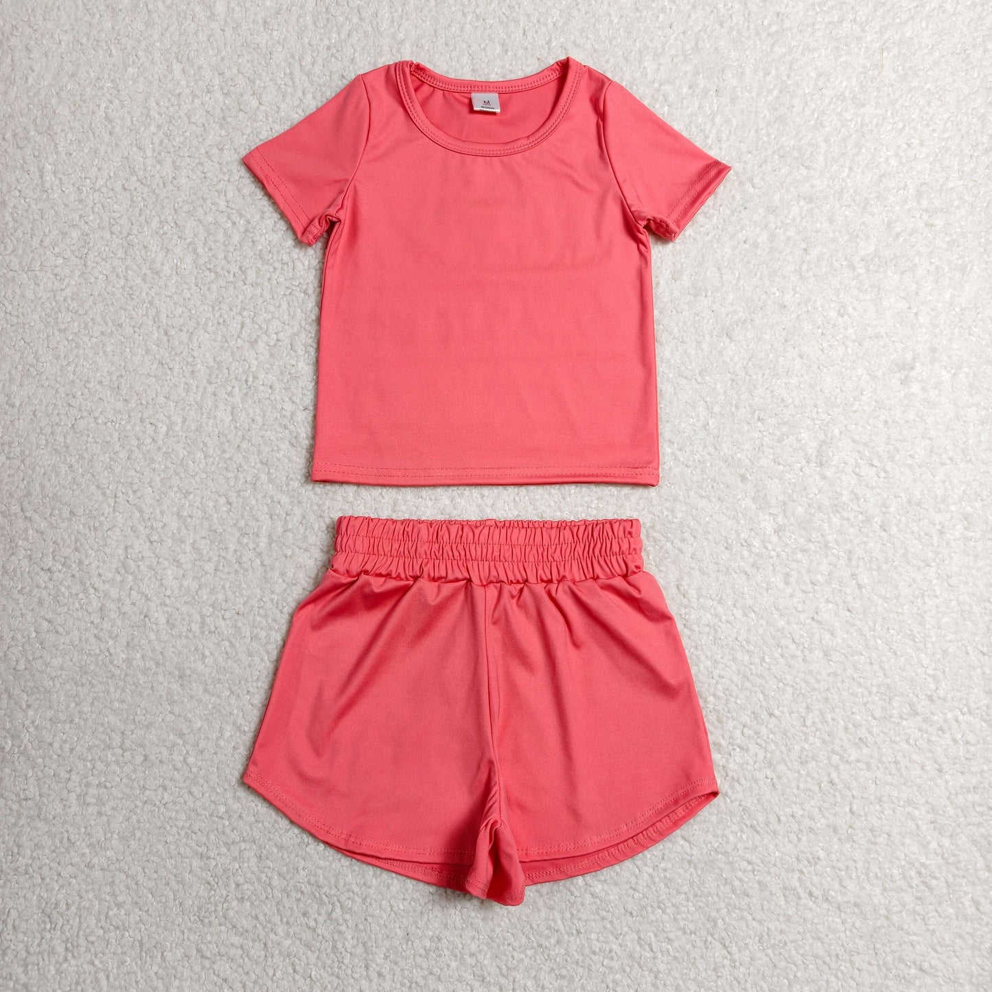 Sibling Baby Girls Colorful Short Sleeve Shirt Top Sport Short Yoga Active Clothes Sets