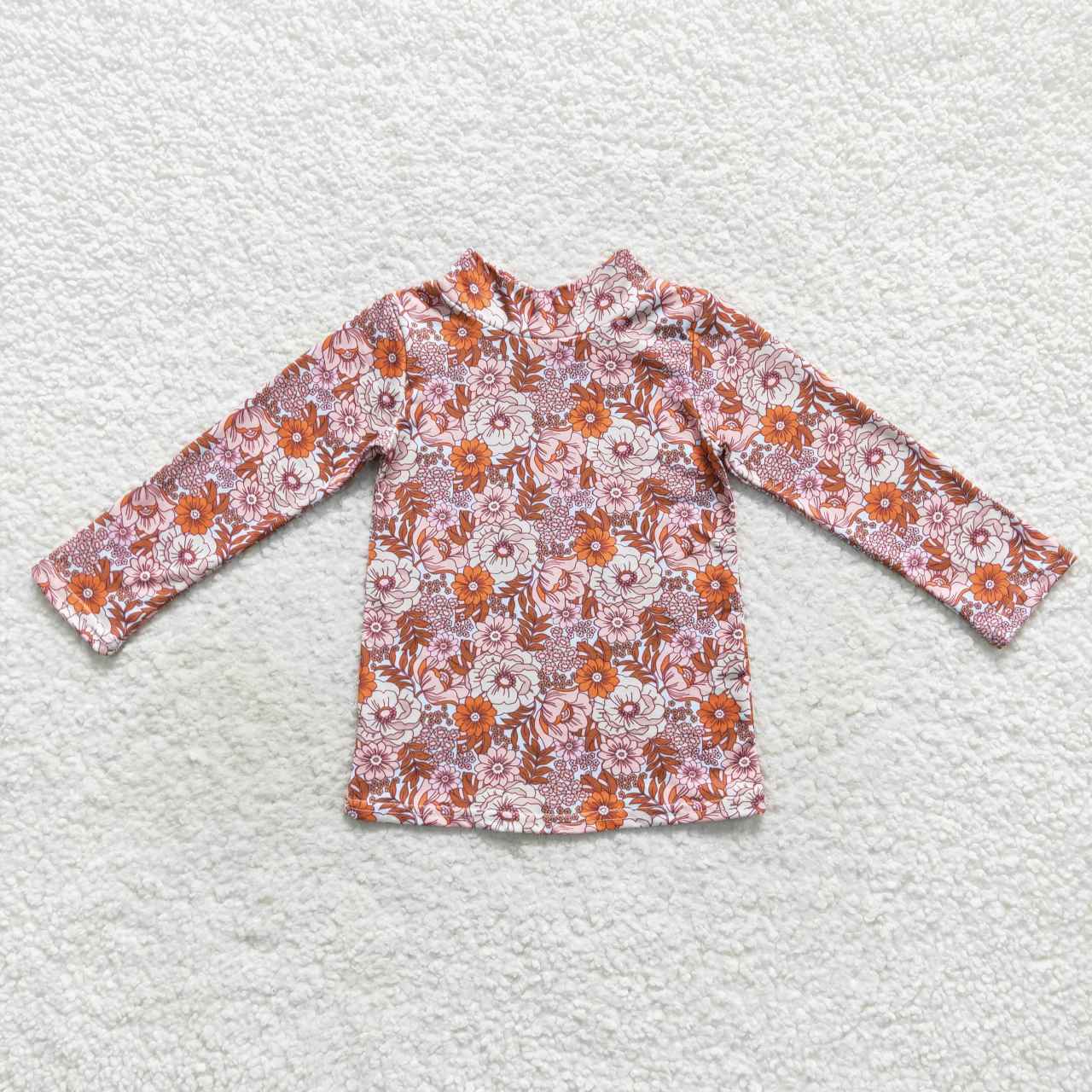 Sibling Baby Girls Colorful Bows Floral Tee Shirts Top