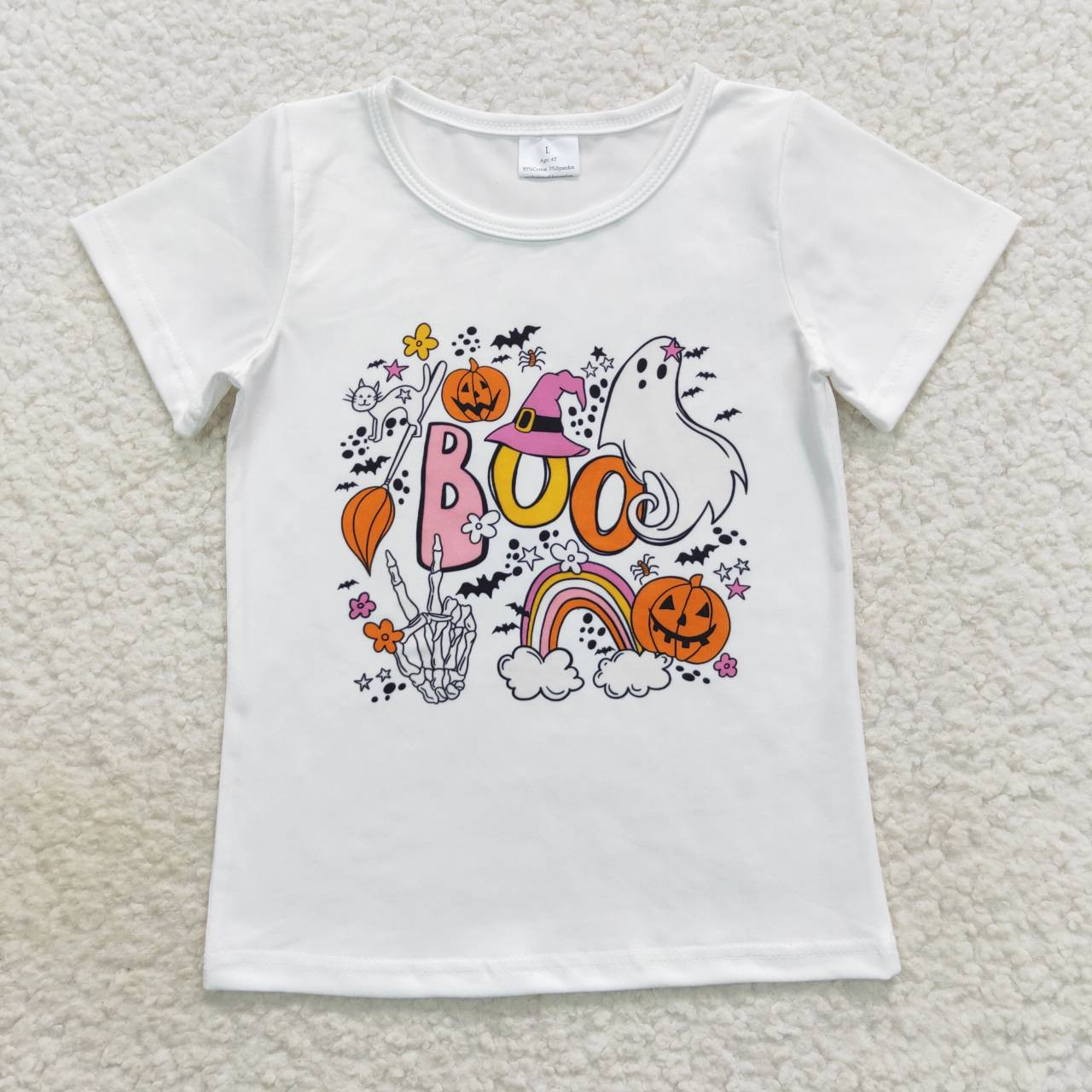 Sibling Baby Boys Girls Hats Ghosts Pumpkins Halloween Tee Shirts Top