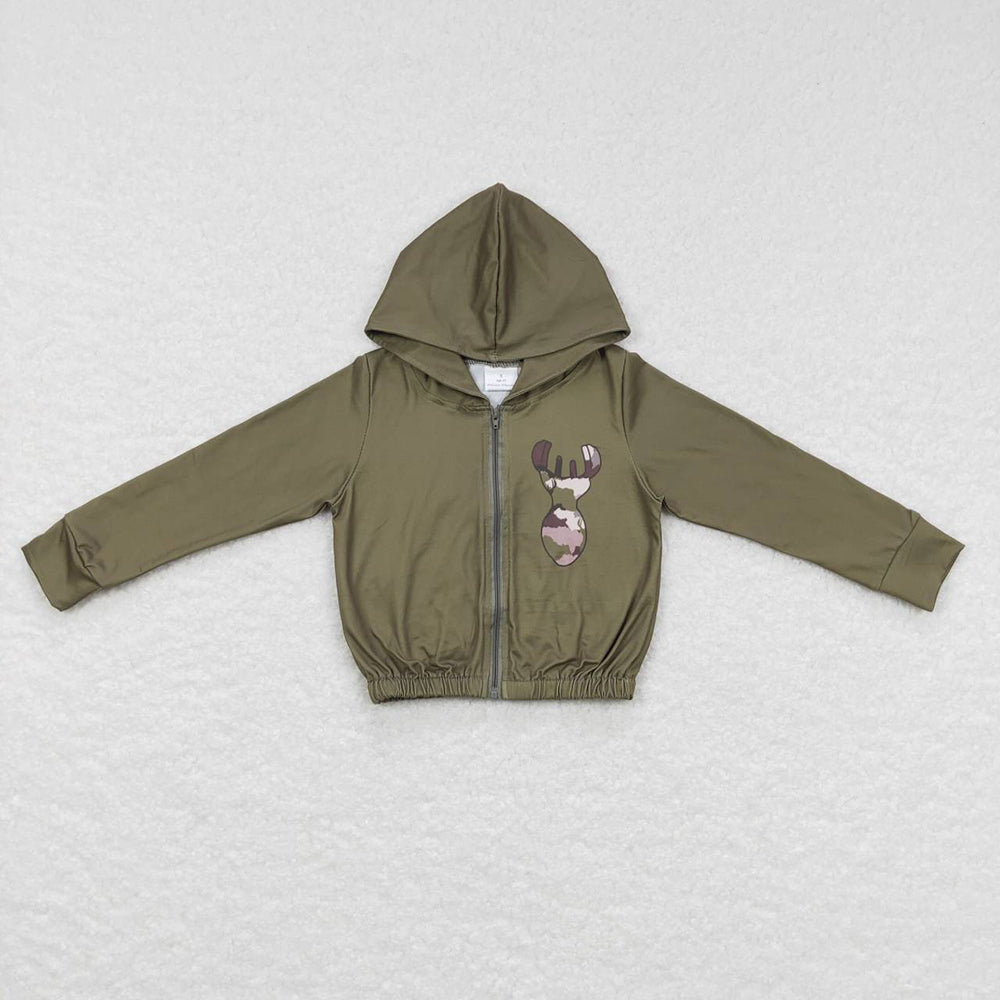 Sibling Baby Girls Camouflage Hunting Season Hooded Tops Cardigans Jackets