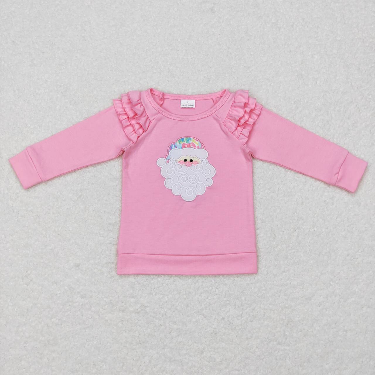 Sibling Baby Boys Girls Embroidery Santa Trees Deer Christmas Tee Shirts Top