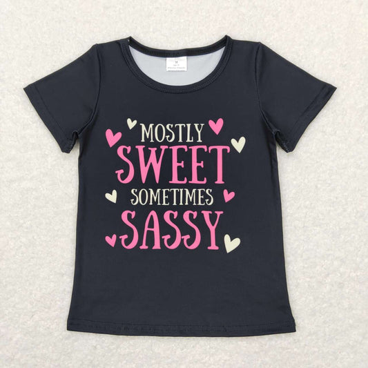 GT0422  baby girl clothes mostly sweet sassy baby girl summer T-shirt