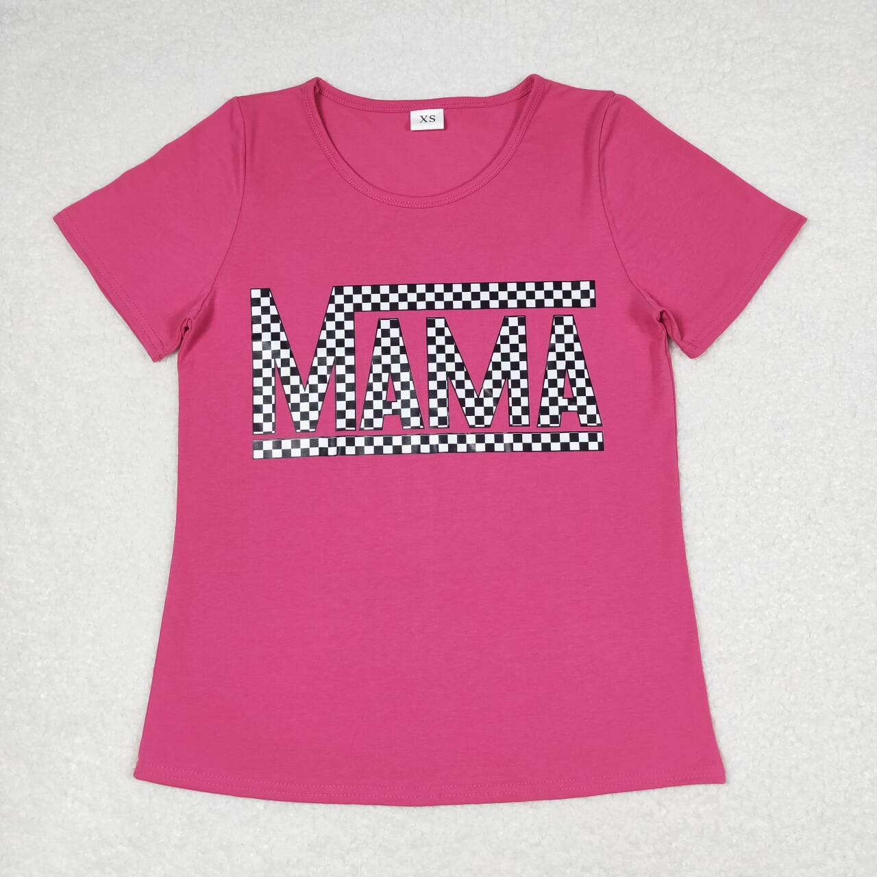 GT0574 adult clothes mama gingham adult women summer top