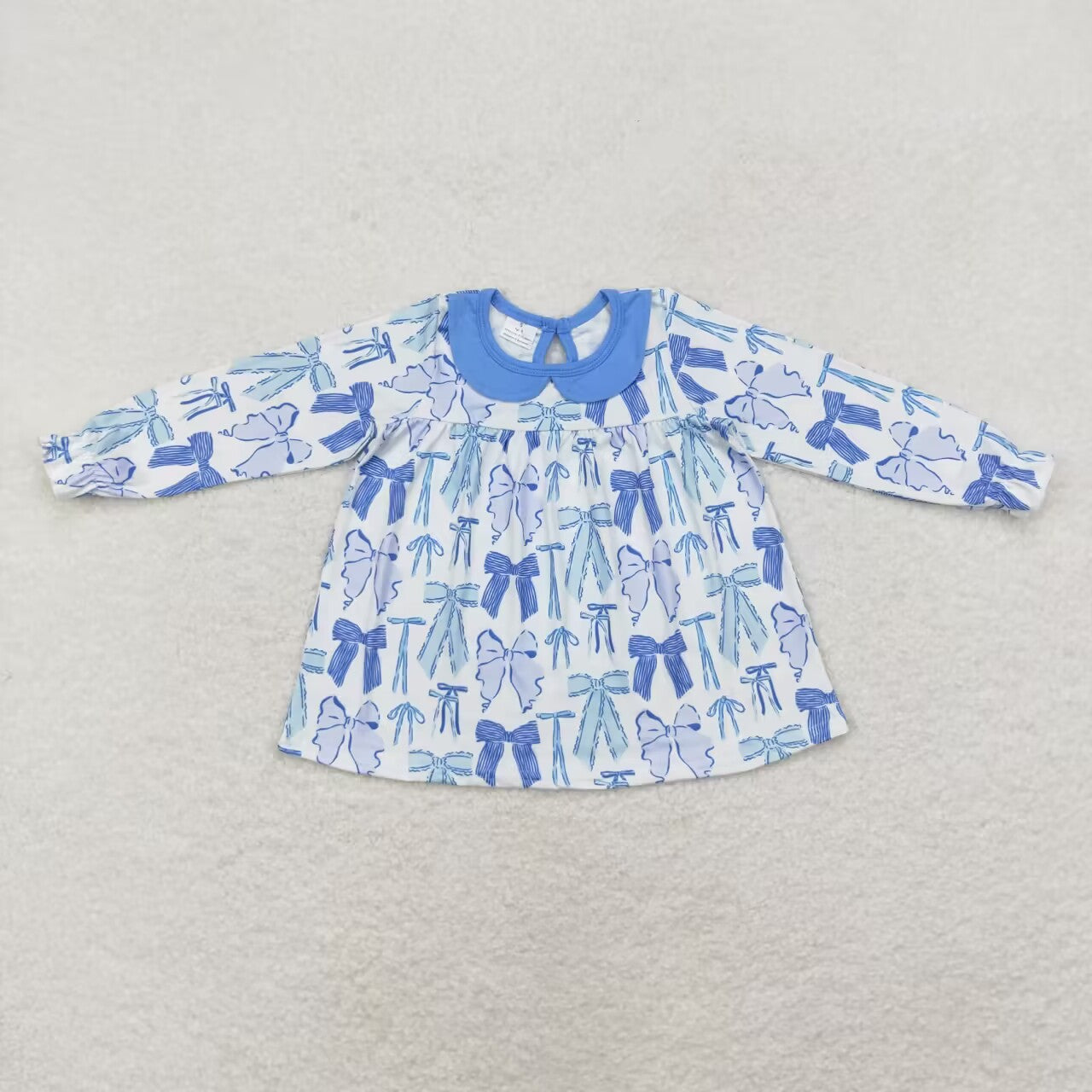 Sibling Baby Girls Colorful Bows Floral Tee Shirts Top