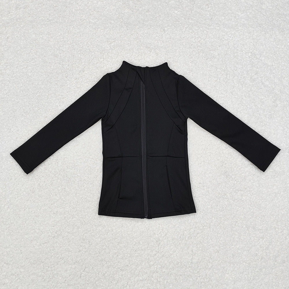 Sibling Baby Girls Long Sleeve Yoga Active Zipper Pockets Jackets Top
