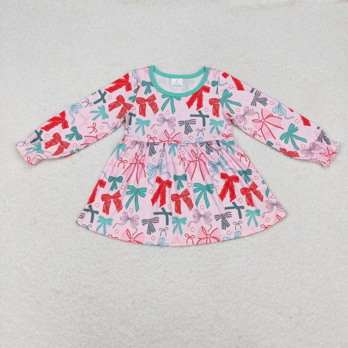 Sibling Baby Girls Colorful Bows Floral Tee Shirts Top