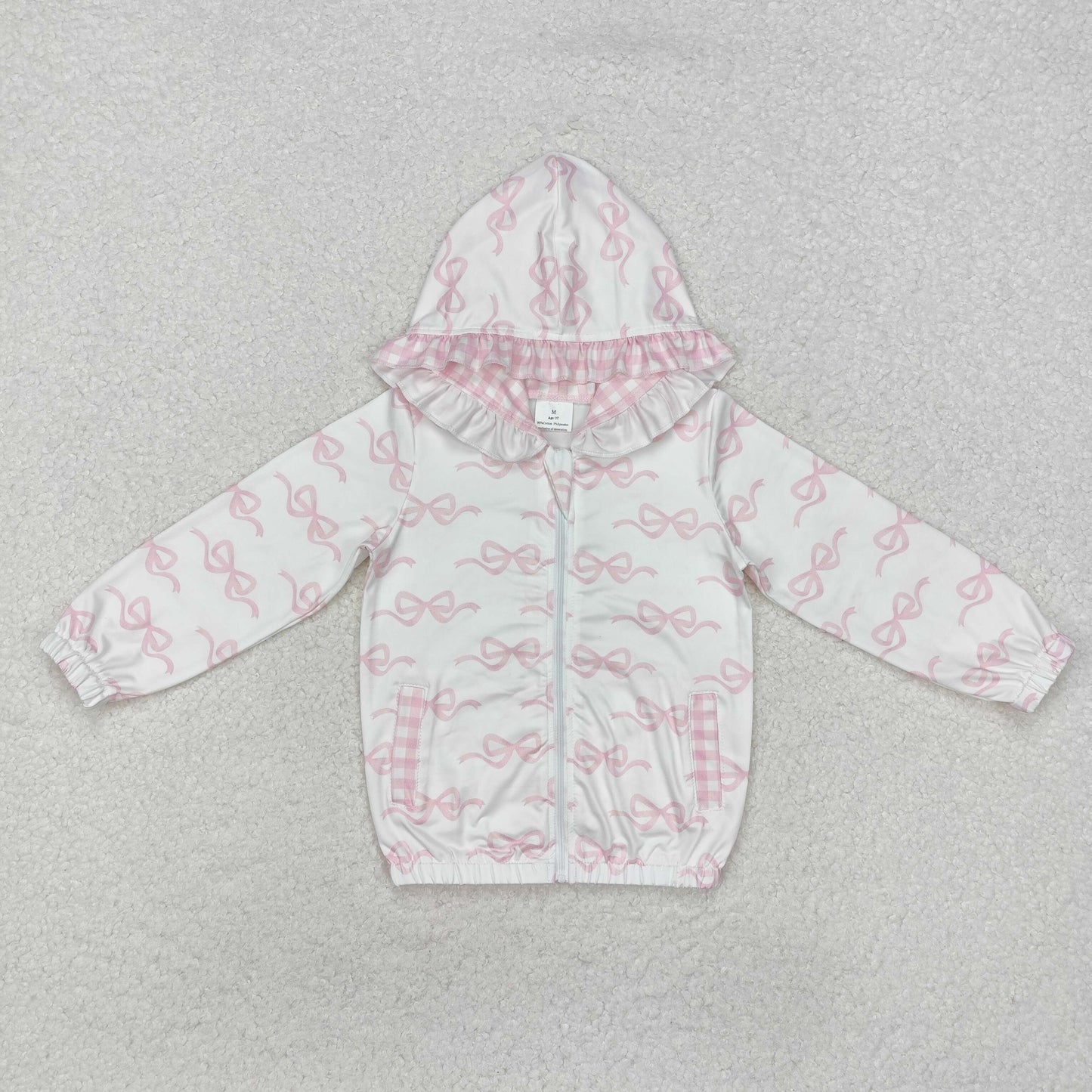 Sibling Baby Girls Bows Bamboo Pajamas Set Hoodies Jacket Bummies Set