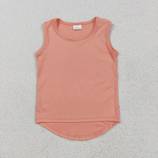 GT0984 Baby Girls Sleeveless Peach Vests Shirts Top