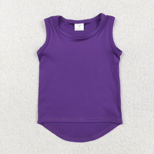 GT0996 Baby Girls Sleeveless Purple Vests Shirts Top