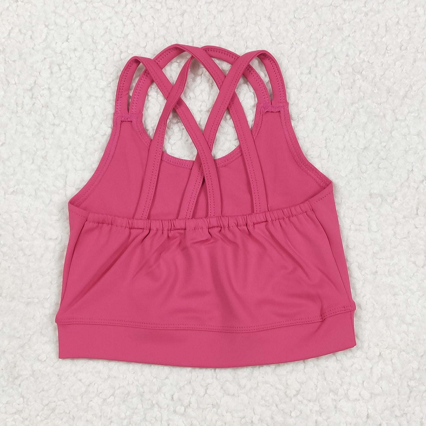 GT1010 Baby Girls Straps Hot Pink Vests Shirts Top