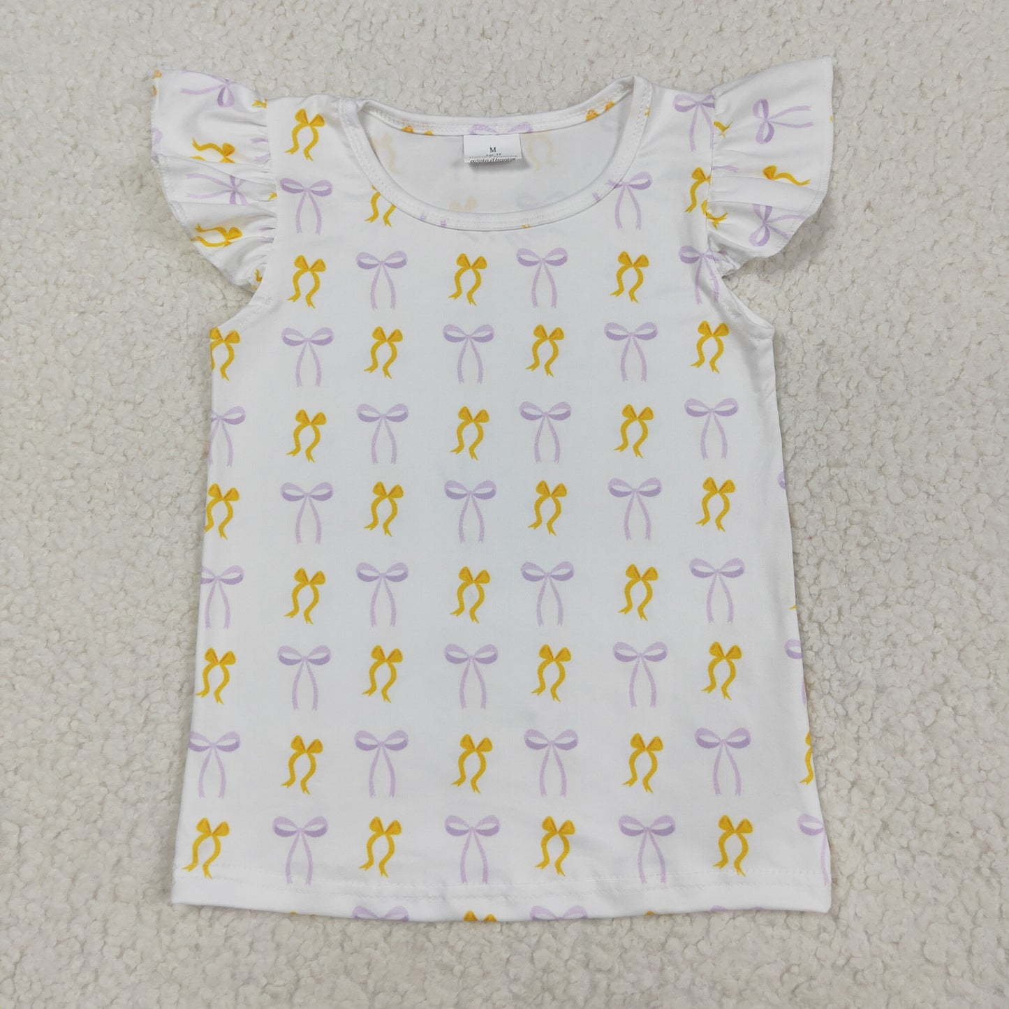 Sibling Baby Girls Flowers Bows Plaid Tee Shirts Top