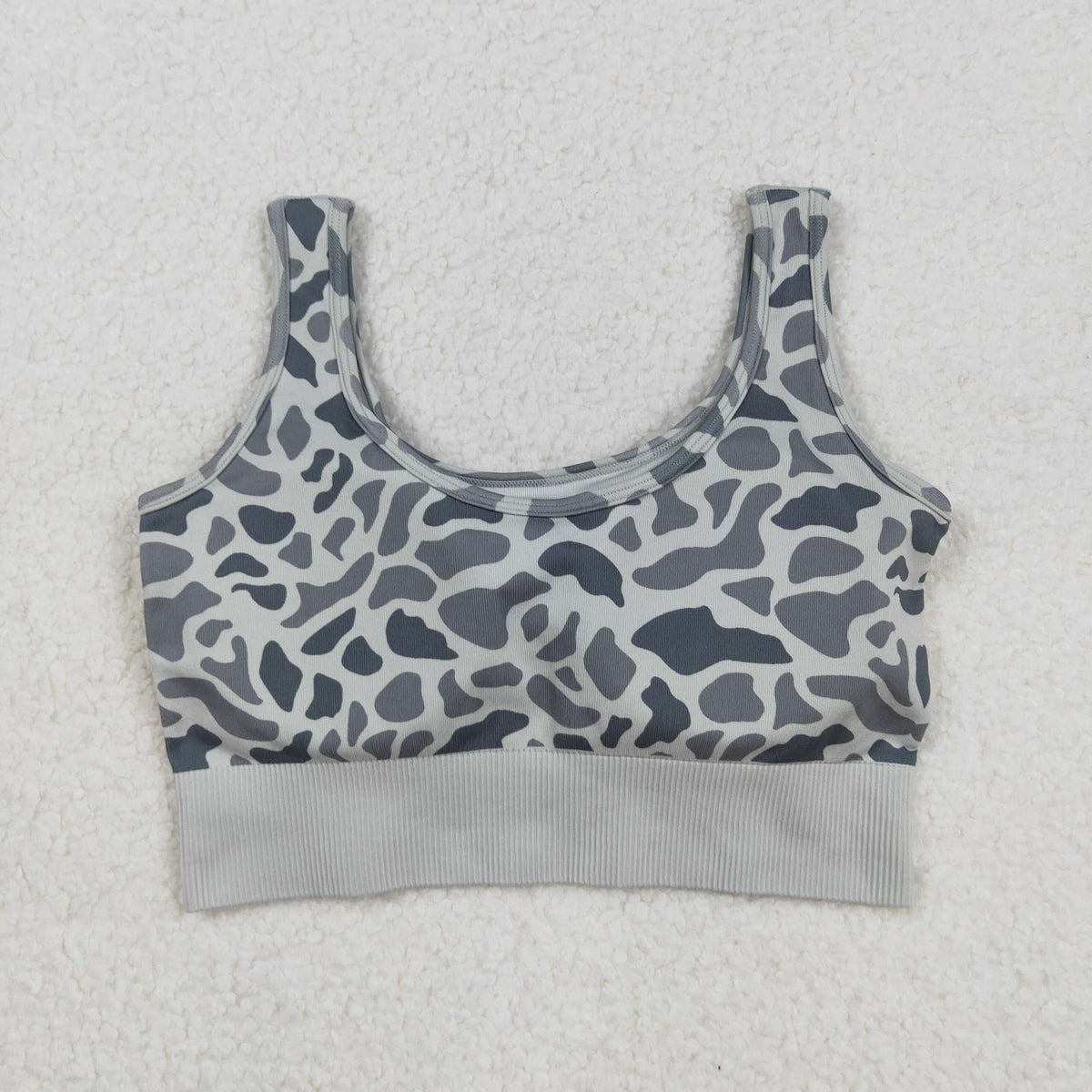 Sibling Adult Women Camo Checkered Crop Bra Tops Shorts Outfits Sets