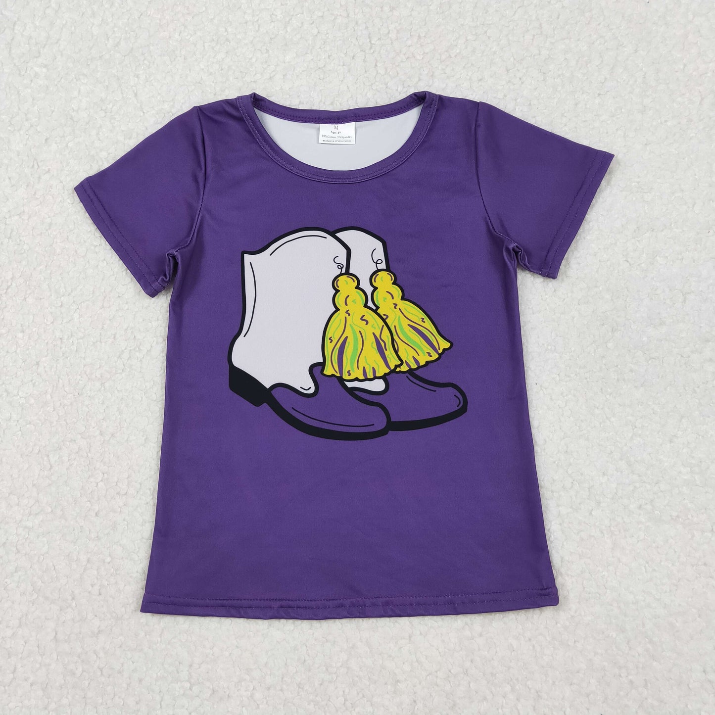 Sibling Baby Boys Girls Short Sleeve Mardigras T-shirts Top