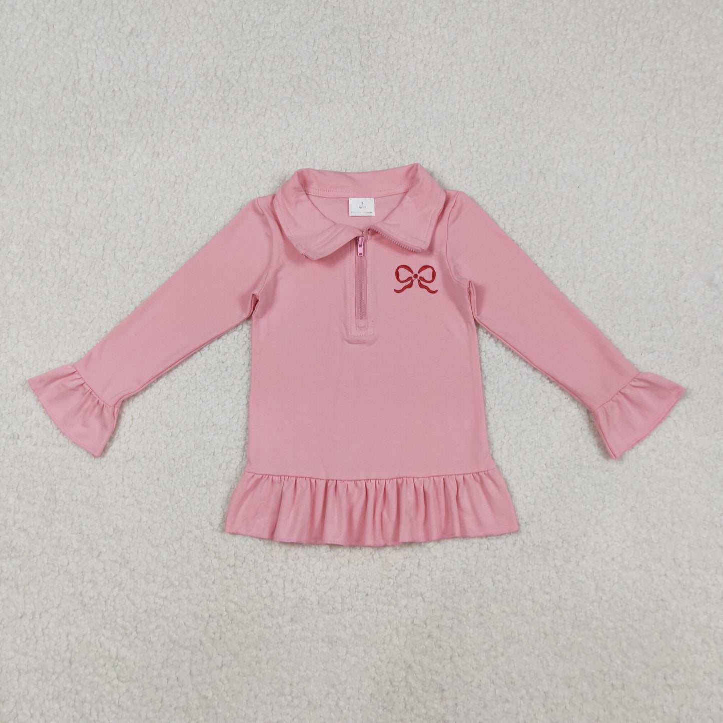 Sibling Baby Boys Girls Long Sleeve Embroidery Half Zipper Pullovers Top