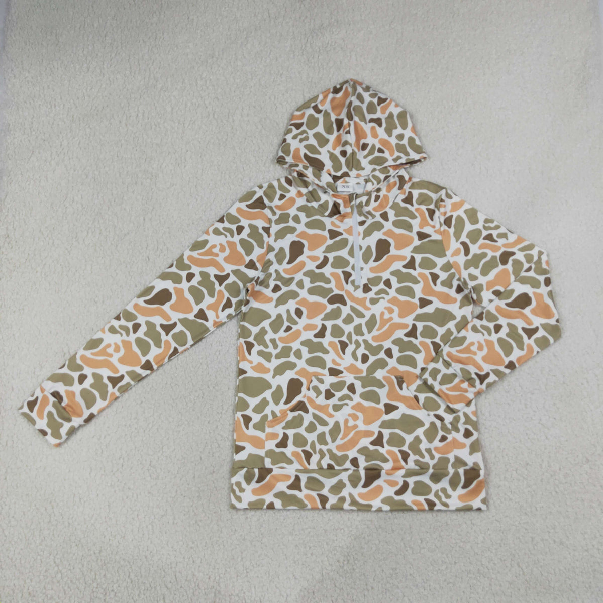 Mama and Me Boys Long Sleeve Southern Camo Zip Pockets Hoodies Top