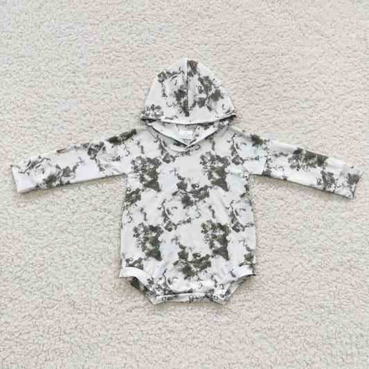 Baby ink-dyeing hooded long sleeve onesie LR0270