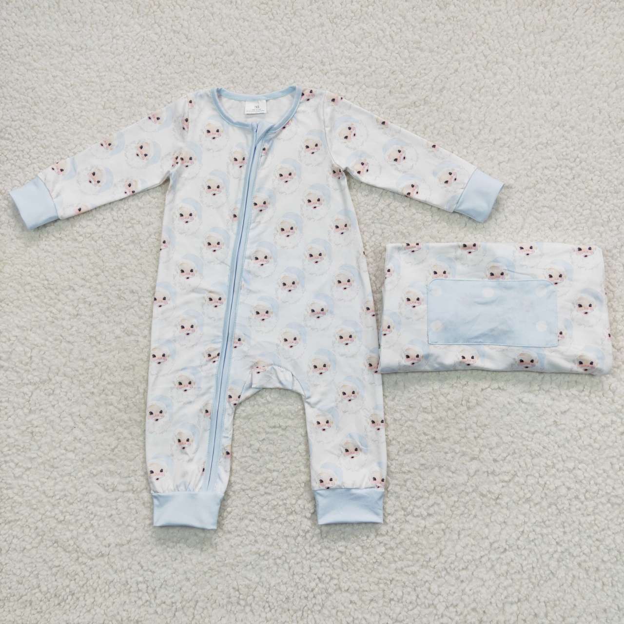 Family Sibling Santa Checked Button Top Pants Christmas Pajamas Sets Zipper Footie Rompers Adult Pants