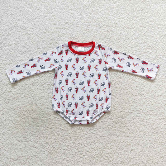 Crab boy long sleeve onesie LR0610