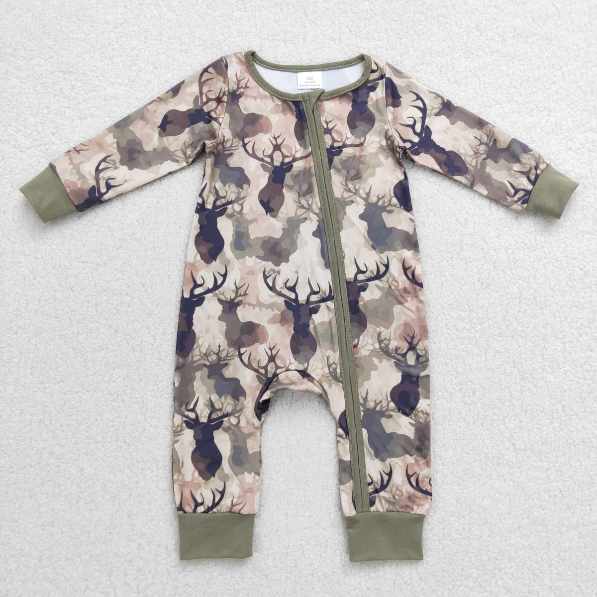Sibling Baby Boys Long Sleeves Deer Ducks Fishing Camo Hunting Zip Rompers
