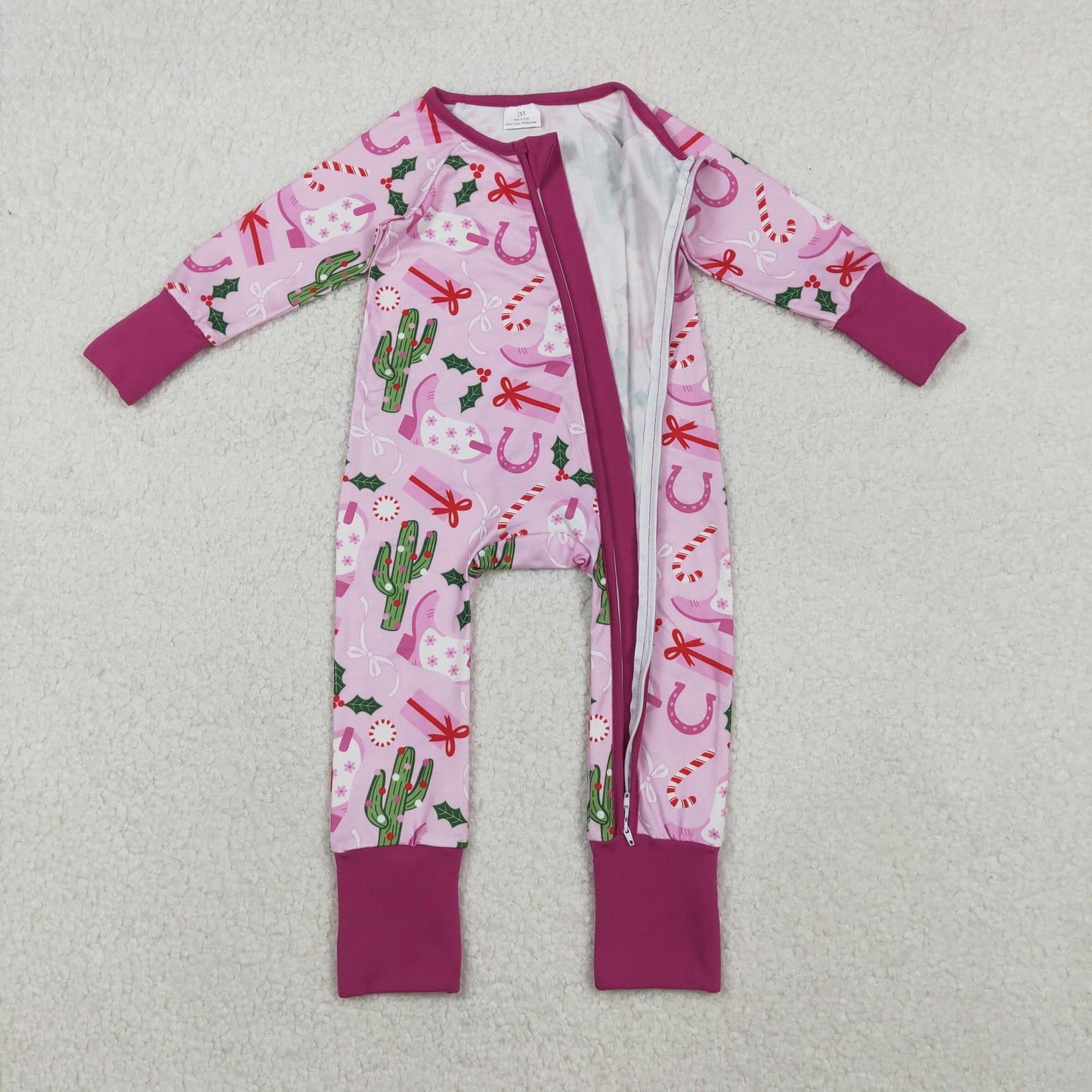 Sibling Baby Kids Hats Boots Horses Cows Western Two Way Zip Convertible Rompers