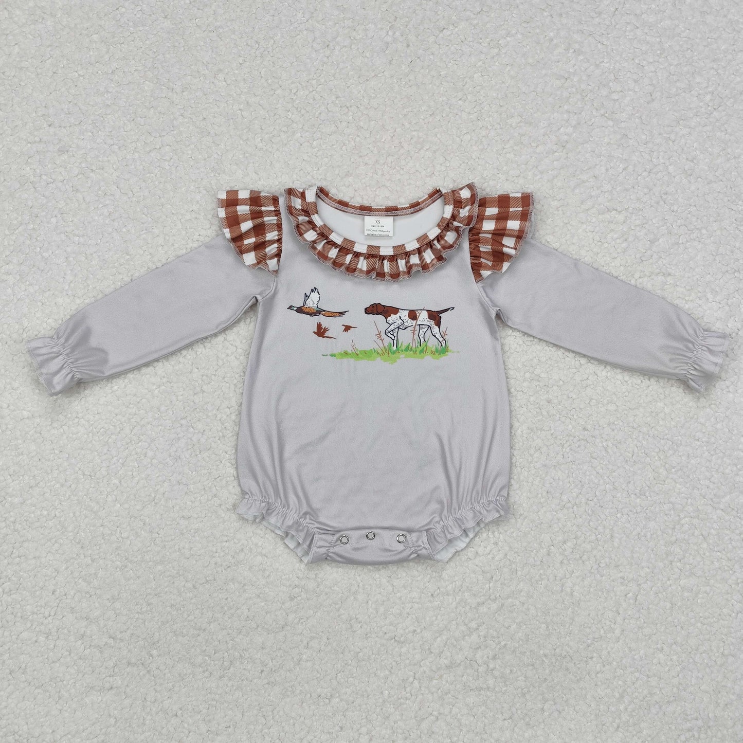 Sibling Baby Boys Girls Long Sleeves Camo Deer Dogs Ducks Hunting Rompers