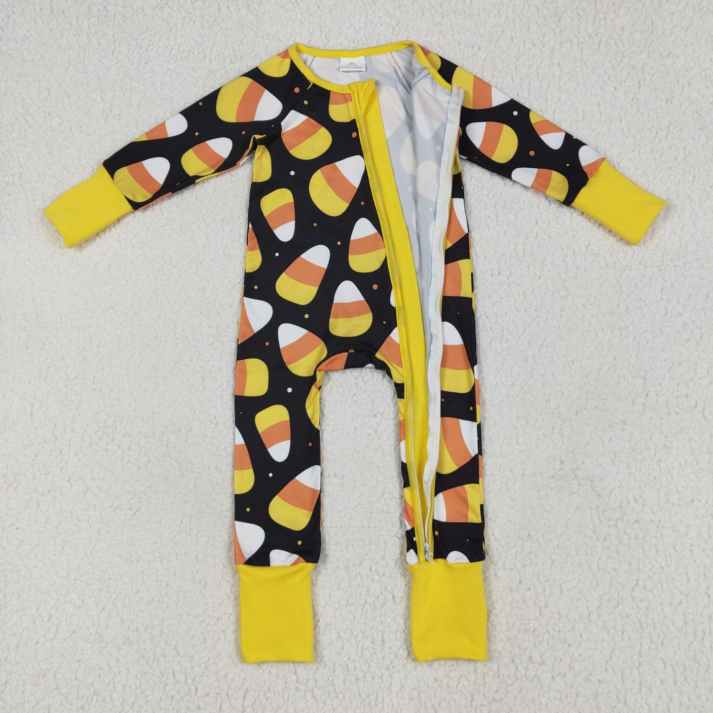 Sibling Baby Kids Ghost Pumpkins Bats Halloween Two Way Zip Convertible Rompers