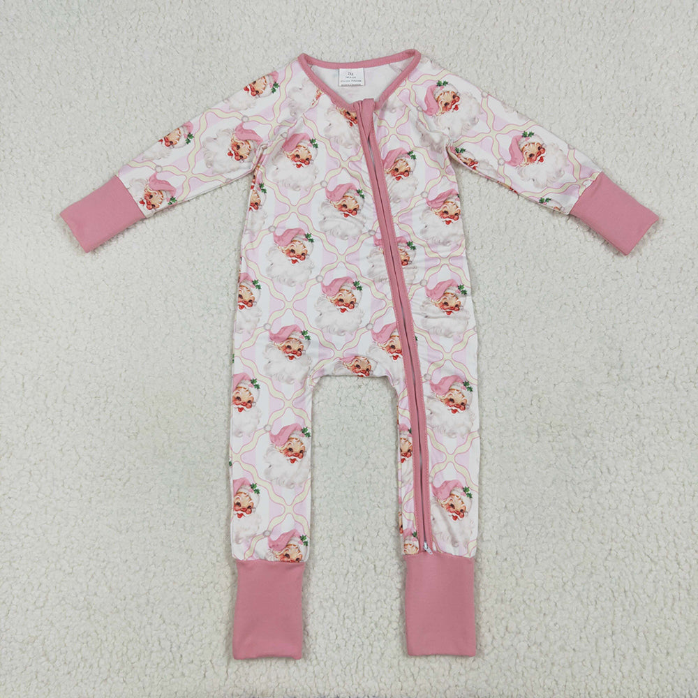 Sibling Boys Baby Girls Holiday Zipper Footie Rompers