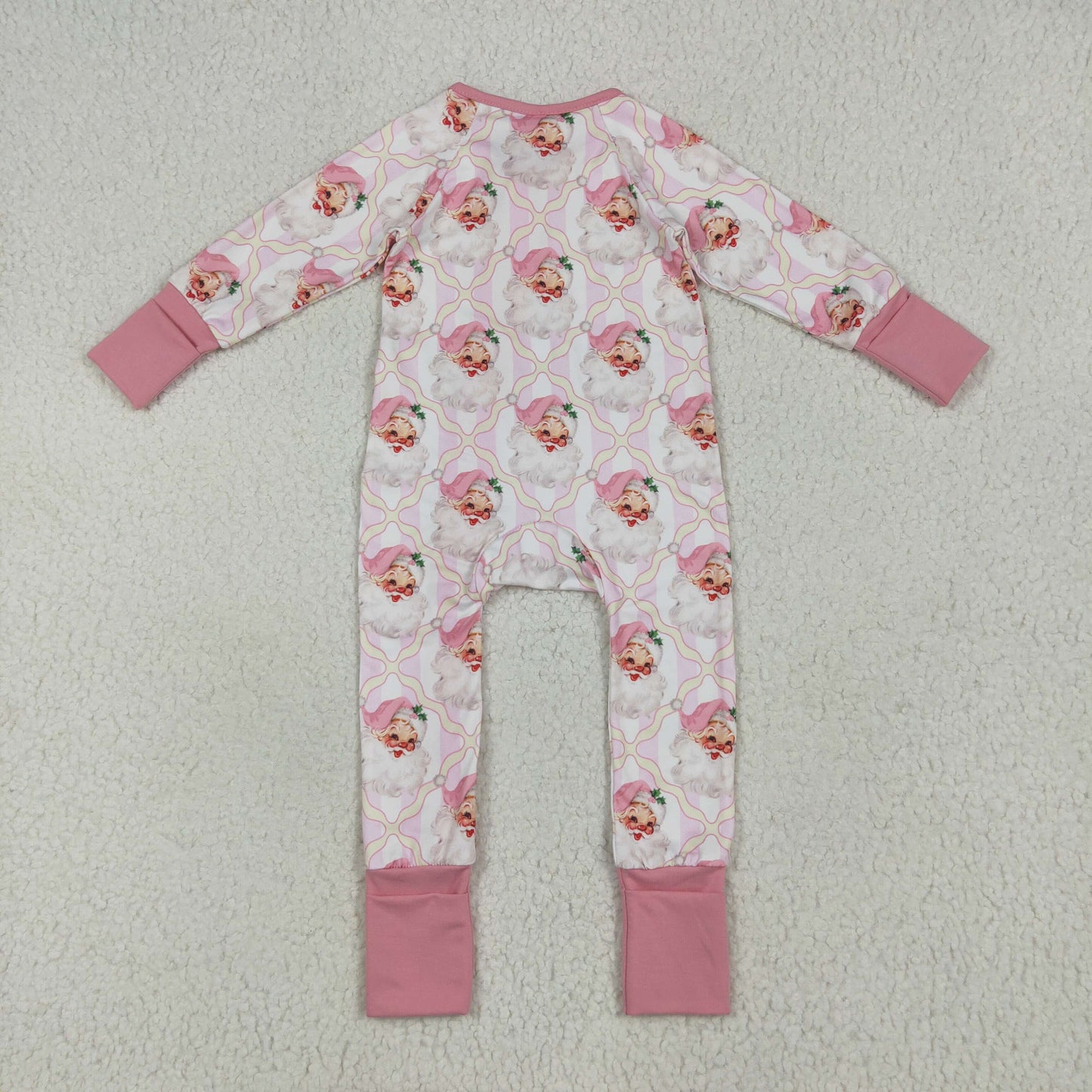 Sibling Baby Kids Holly Bows Santa Christmas Two Way Zip Convertible Rompers