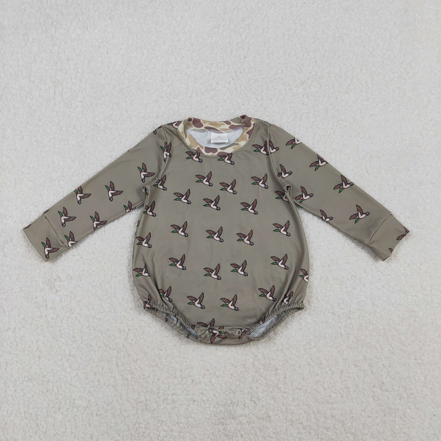 Sibling Baby Boys Girls Long Sleeves Camo Deer Dogs Ducks Hunting Rompers