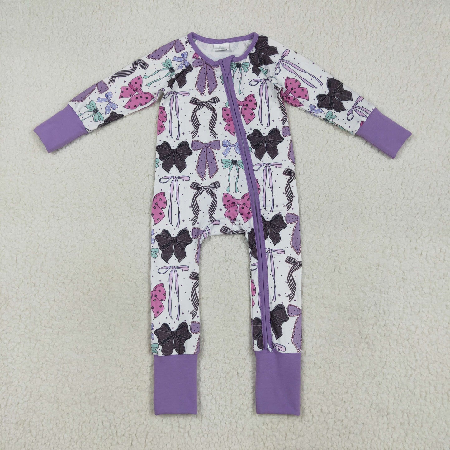 Sibling Baby Girls Colorful Flowers Bows Two Way Zip Convertible Rompers