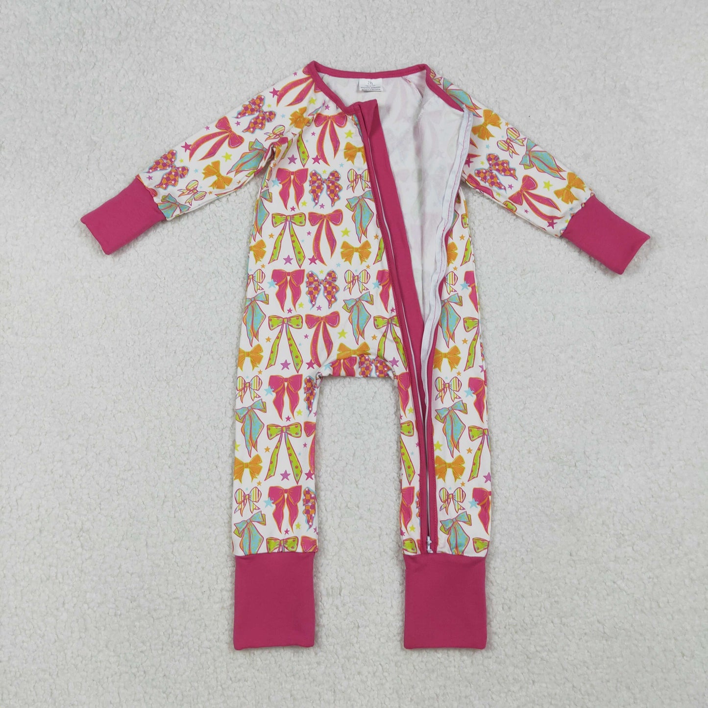 Sibling Baby Girls Colorful Bows Stars Pullovers Pants Pajamas Clothes Sets Rompers
