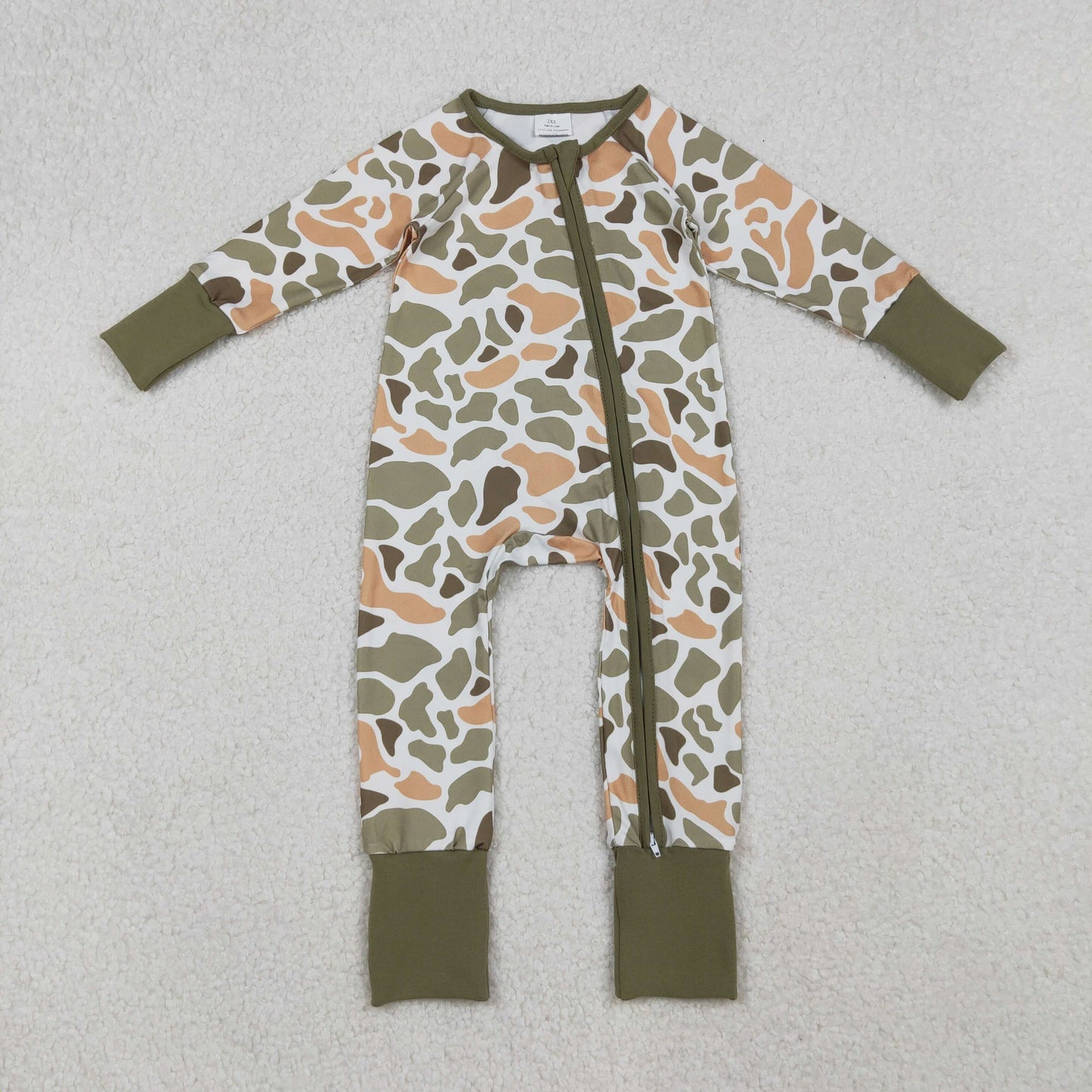 Sibling Baby Kids Ducks Camo Southern Hunting Two Way Zipper Convertible Rompers