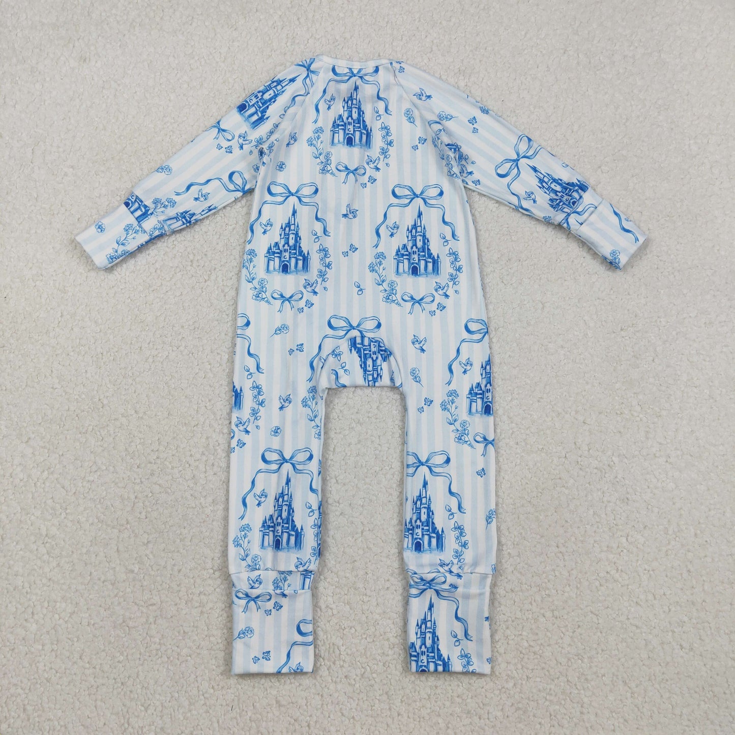 Sibling Castles Bows Checked Clothes Sets Knee Length Dress Rompers