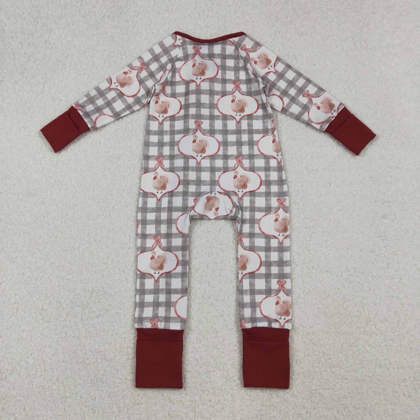 Sibling Baby Kids Turkey Pie Pumpkins Thanksgiving Two Way Zip Convertible Rompers