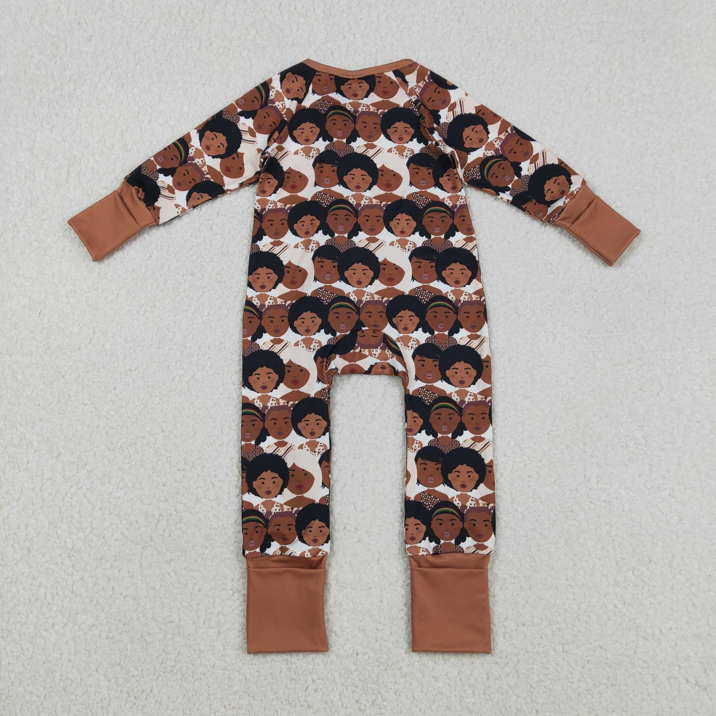 LR2748 Baby Girls Black History Two Way Zip Convertible Rompers