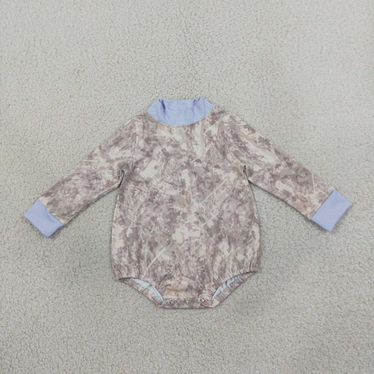 Sibling Baby Boys Girls Long Sleeve Leaves Camo Yoga Active Choker Rompers