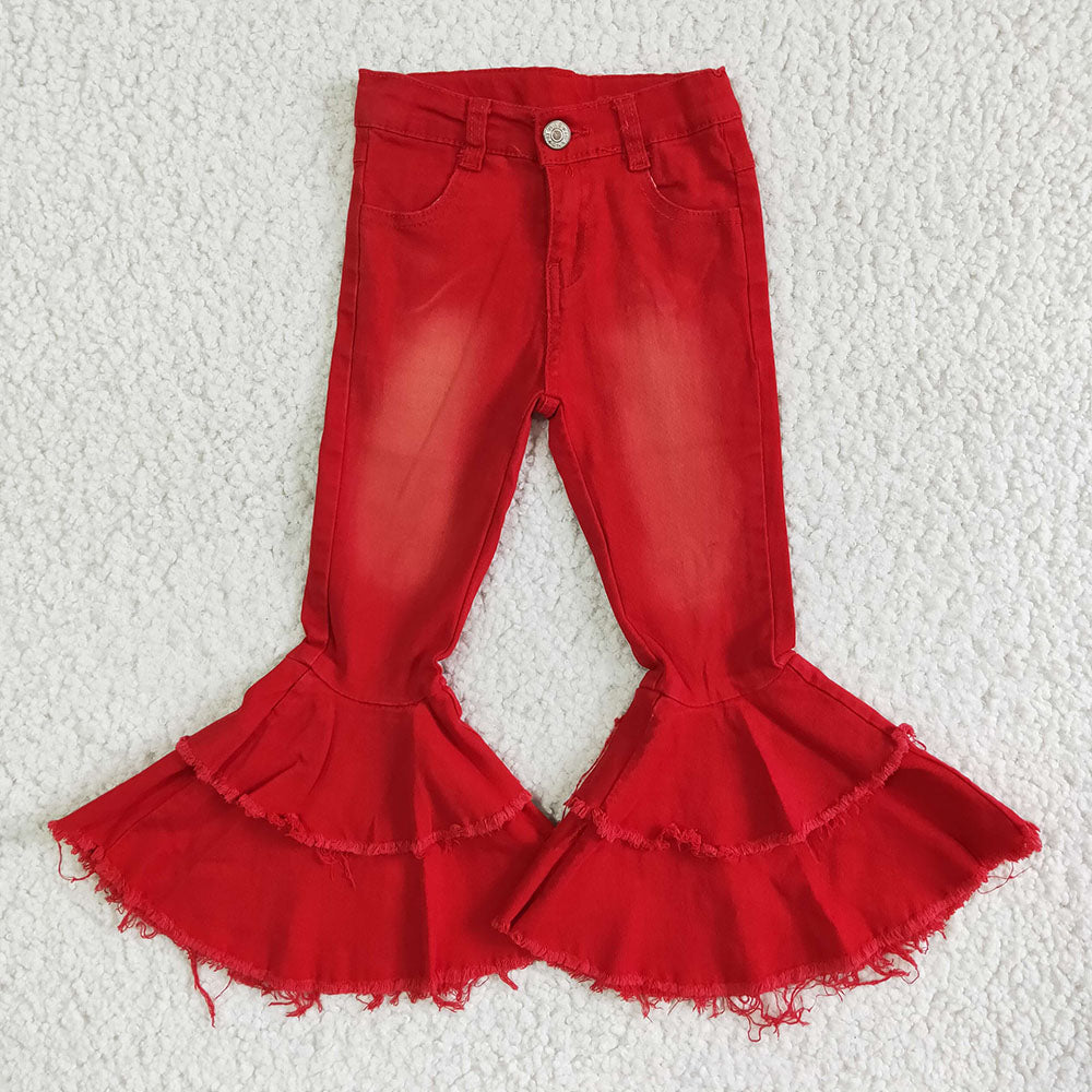 Sibling Baby Girls Bell Bottom Denim Pants Jeans