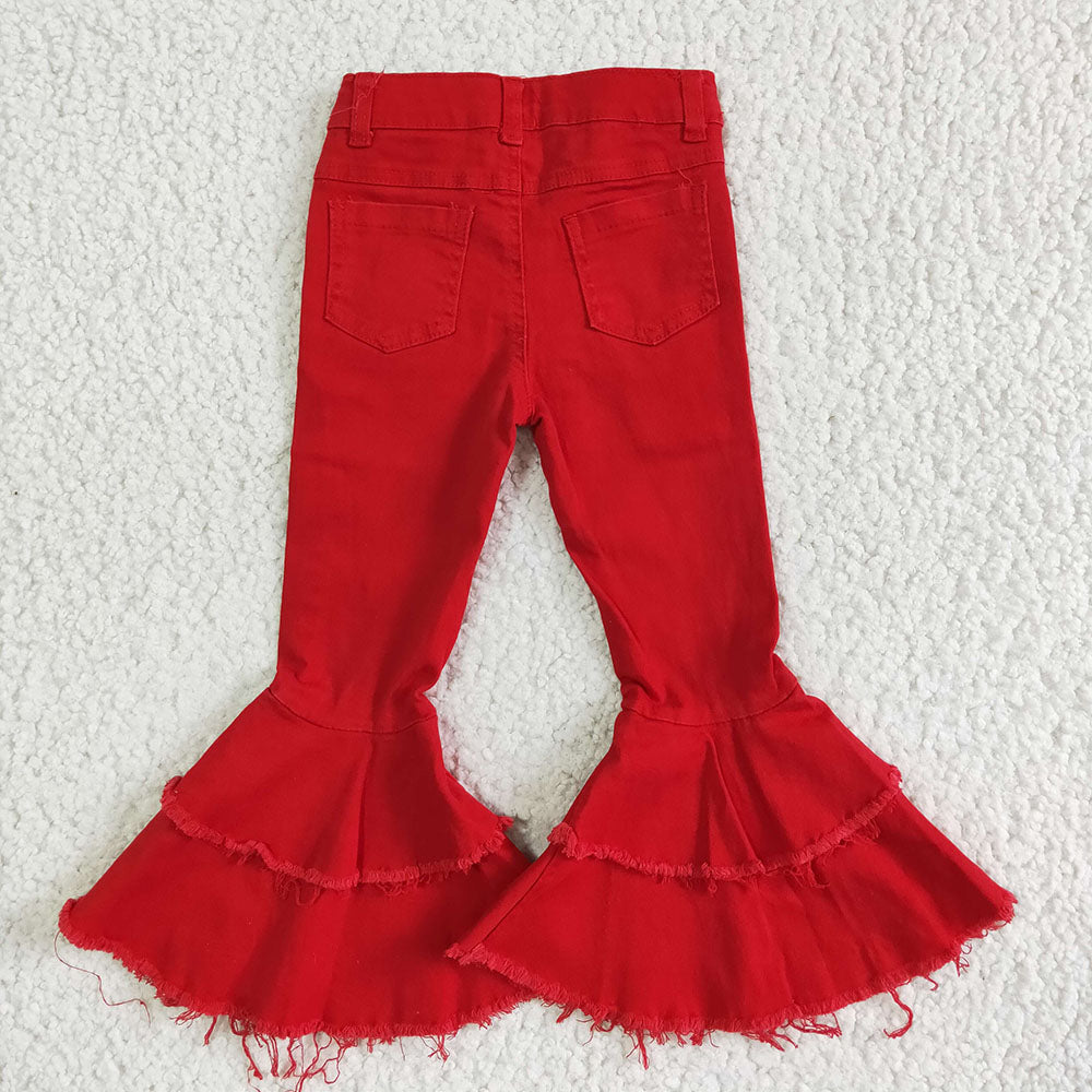 Sibling Baby Girls Bell Bottom Denim Pants Jeans