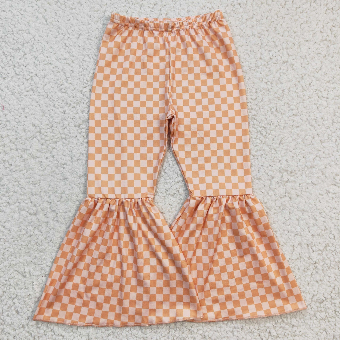 Sibling Baby Girls Thanksgiving Fall Flowers Pumpkins Bell Bottom Pants
