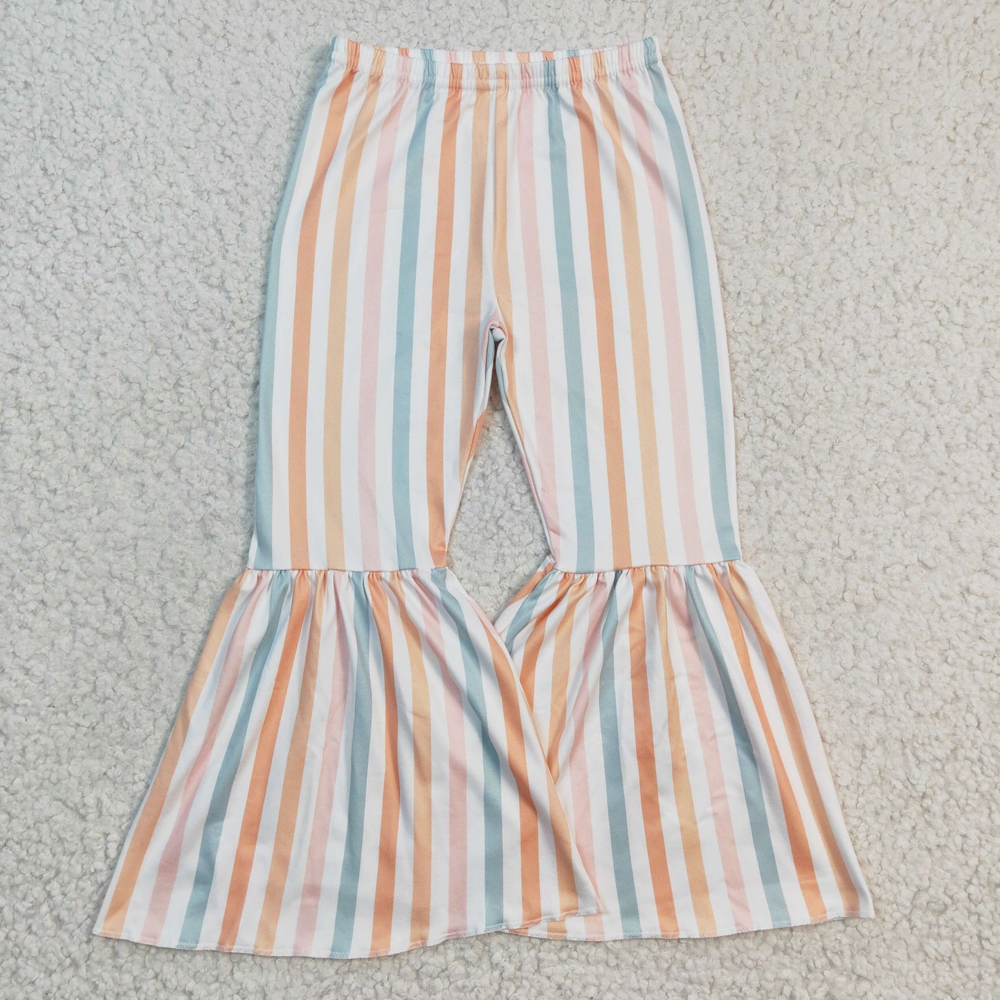 Sibling Baby Girls Thanksgiving Fall Flowers Pumpkins Bell Bottom Pants