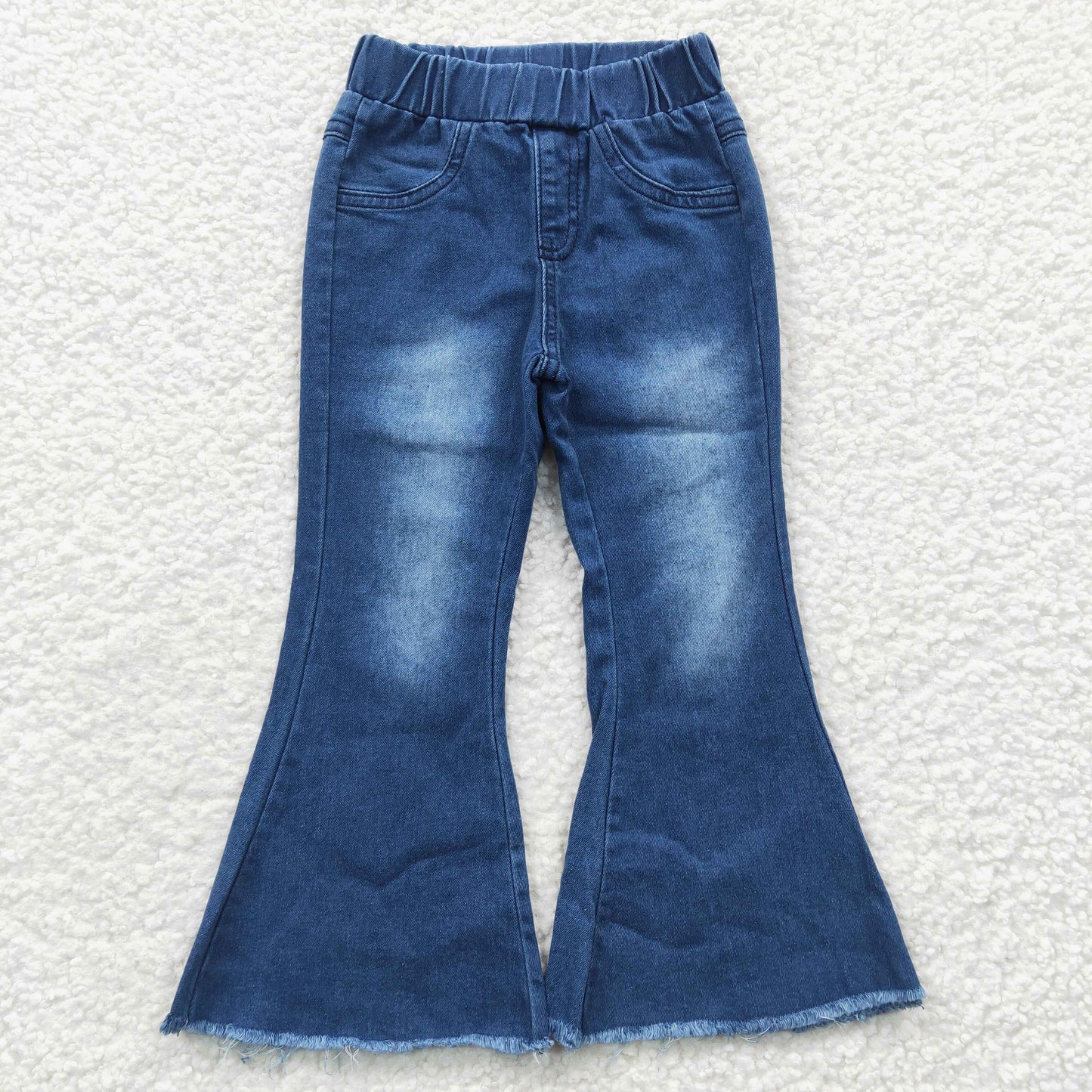 Sibling Baby Girls Western Bell Bottom Denim Pants Jeans