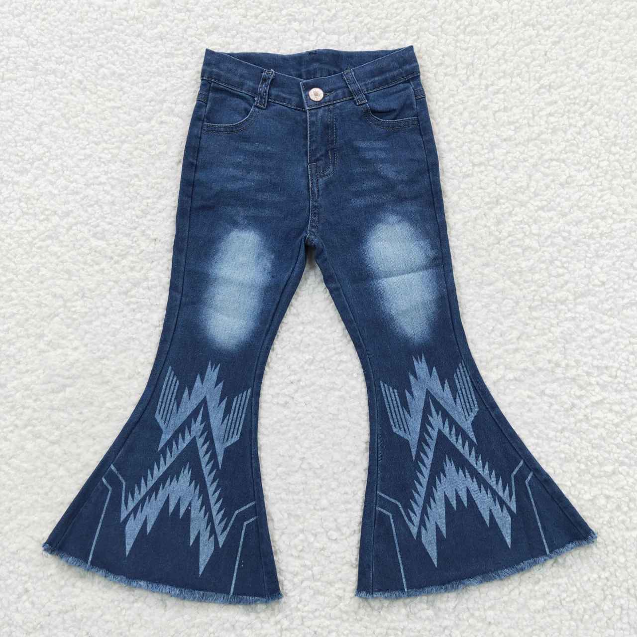 Sibling Baby Girls Hot Blue Bell Bottom Denim Pants Jeans