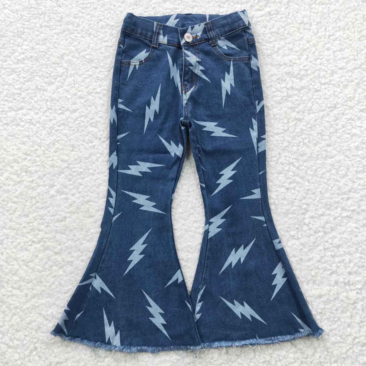 Sibling Baby Girls Hot Blue Bell Bottom Denim Pants Jeans