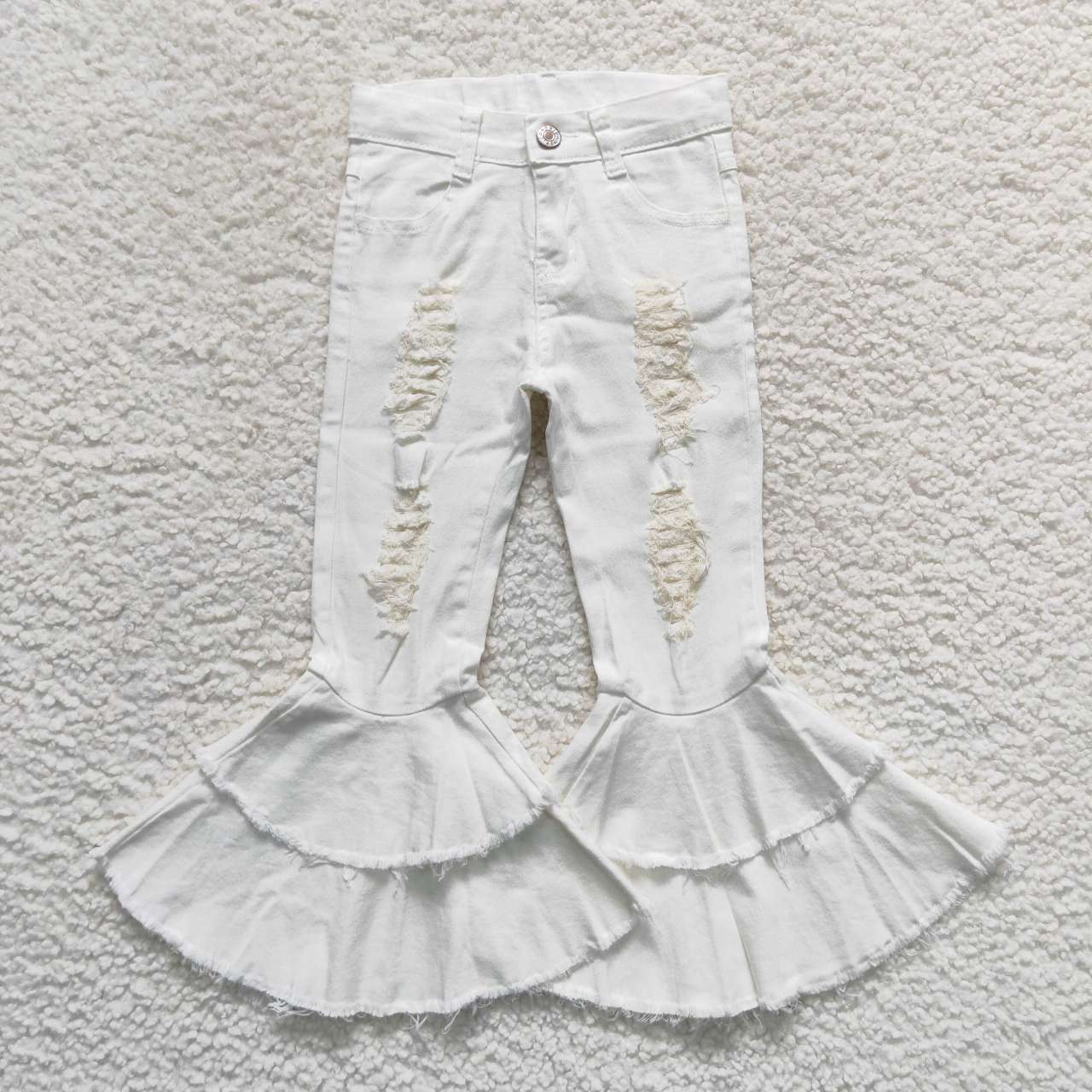 Sibling Baby Girls Bell Bottom Denim Pants Jeans