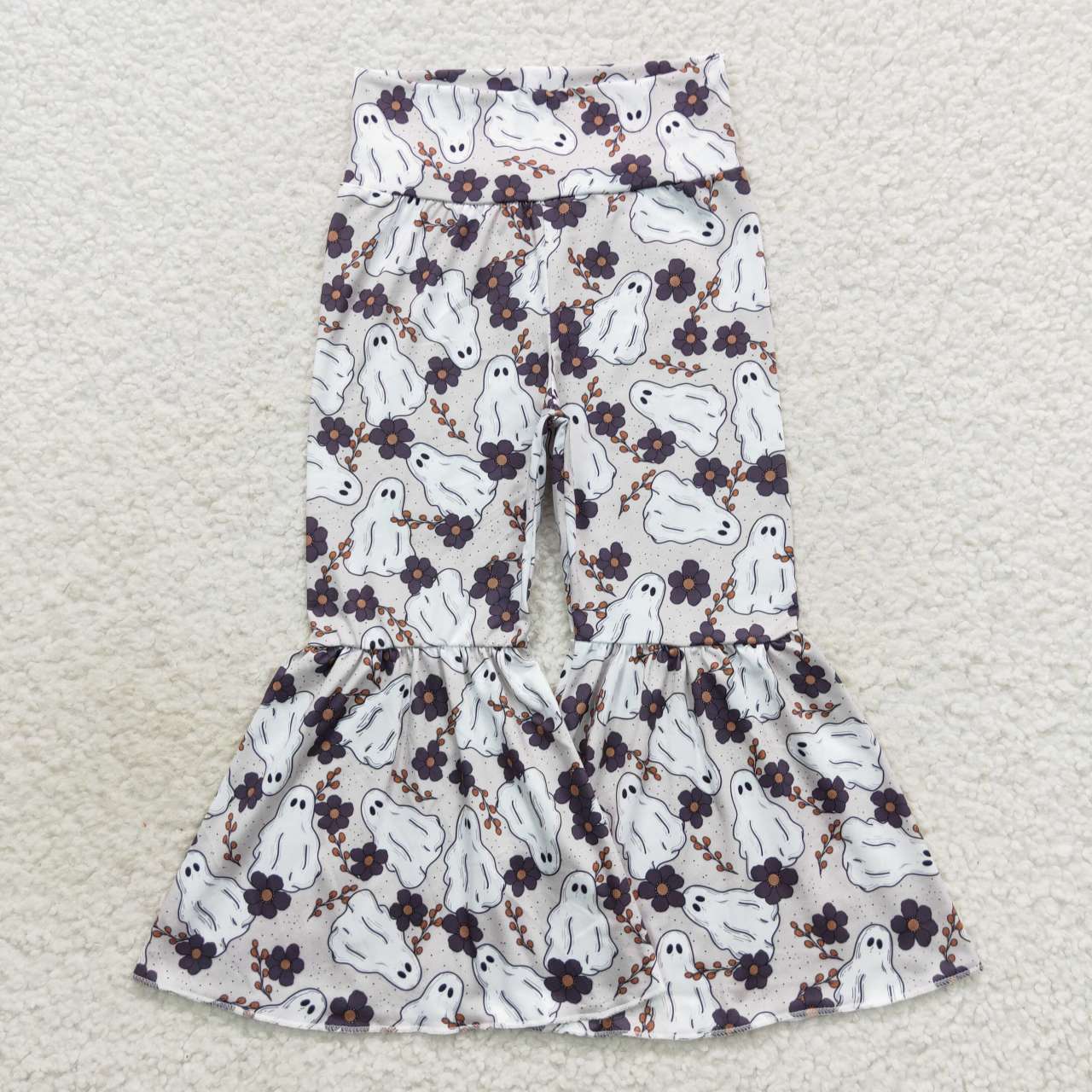 Sibling Baby Girls Halloween Ghosts Candy Bell Bottom Pants