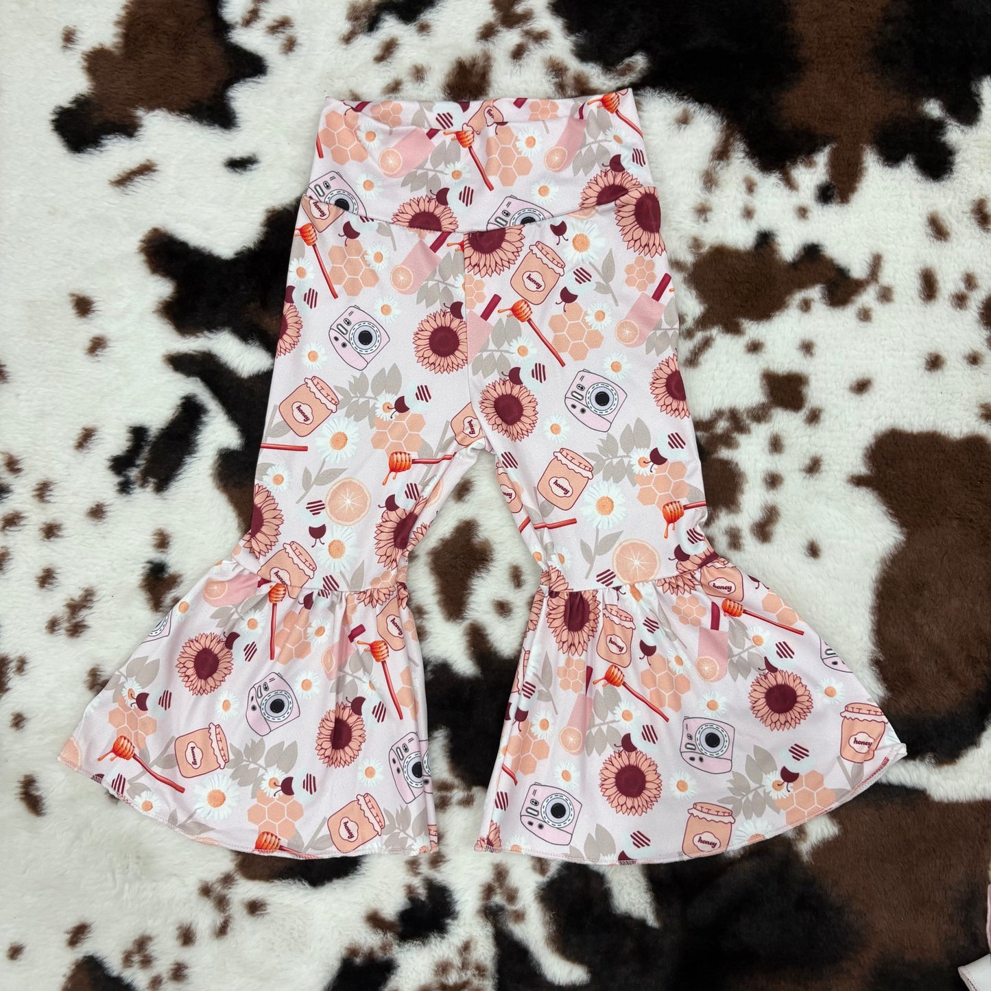 P0262  toddler girl clothes bell bottom flare pant